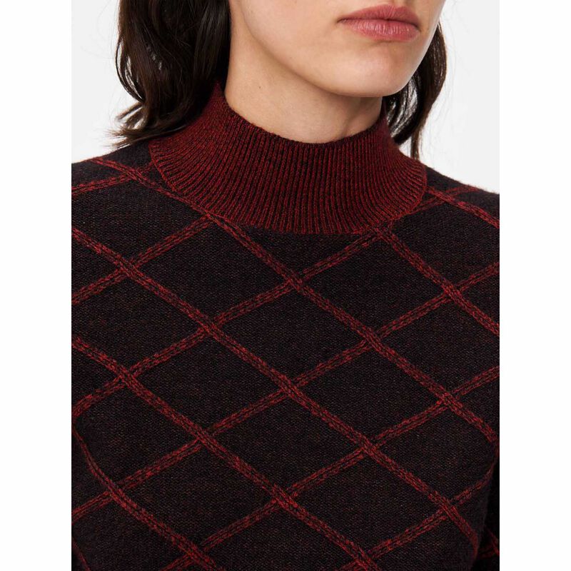 Veronika Maine Two Tone Diamond Pattern Sweater image number 2